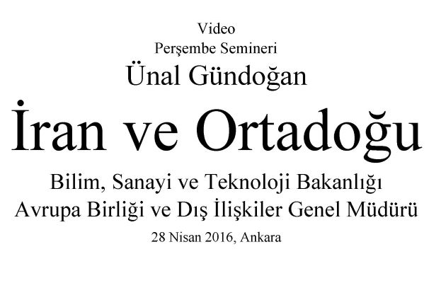 İran ve Ortadoğu, Ünal Gündoğan 