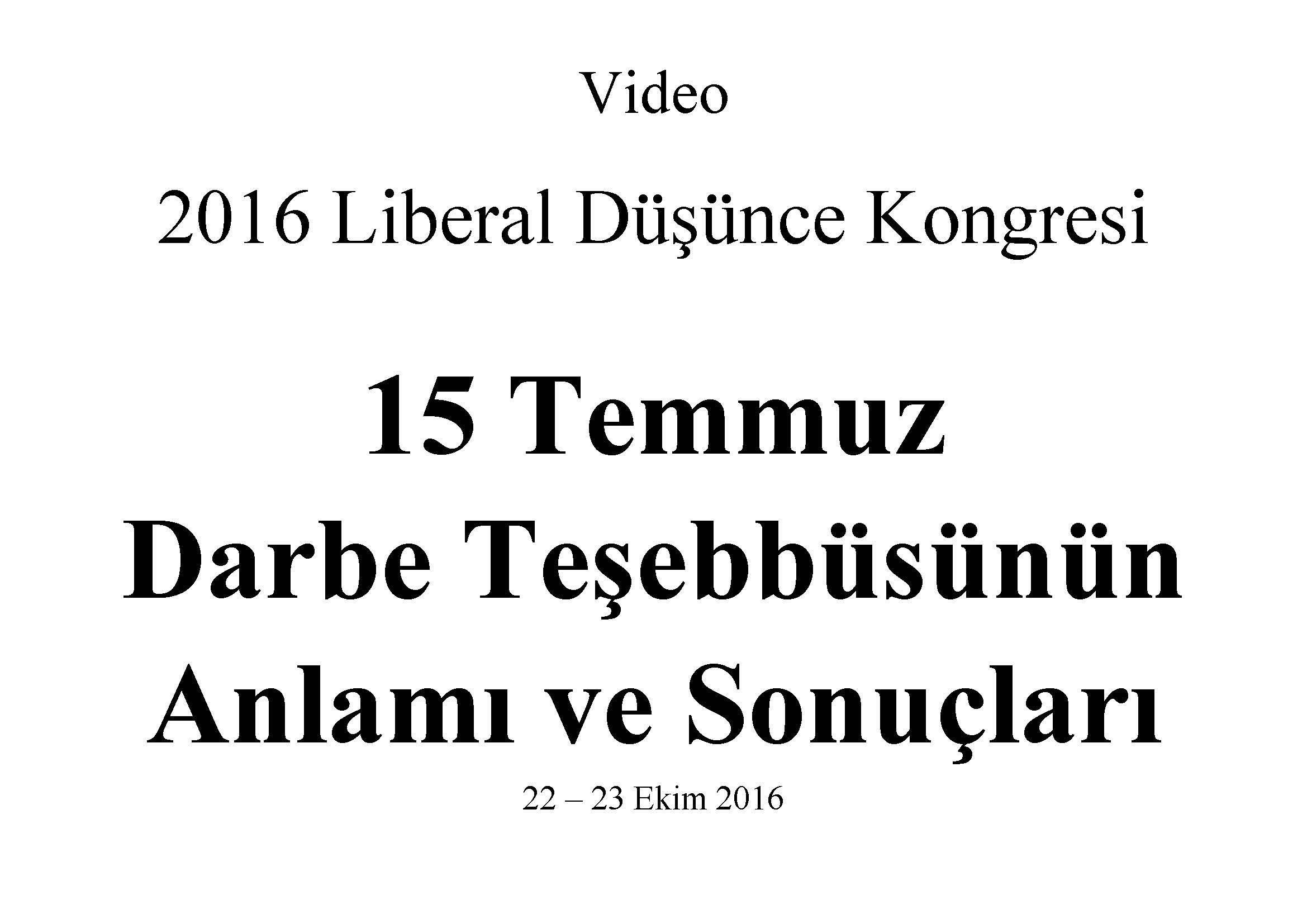 2016 Liberal Düşünce Kongresi 